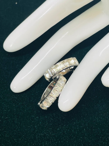 Rhinestone Clip-On Hoops